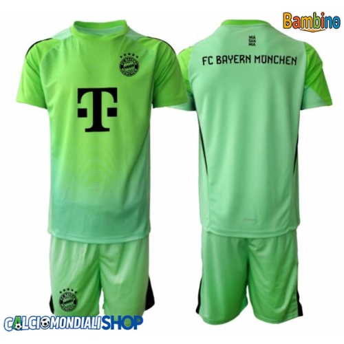 Maglie da calcio Bayern Munich Portiere Prima Maglia Bambino 2025-26 Manica Corta + Pantaloni corti)